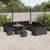 Garden Sofa Set Height-Adjustable 13 pcs Black Poly Rattan