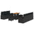Garden Sofa Set with Cushion 10 pcs Black Poly rattan