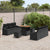 Garden Sofa Set with Cushion 9 pcs Black Poly rattan