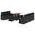 Garden Sofa Set with Cushion 10 pcs Black Poly rattan