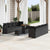 Garden Sofa Set with Cushion 11 pcs Black Poly rattan