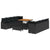Garden Sofa Set with Cushion 11 pcs Black Poly rattan