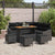 Garden Sofa Set with Cushion 9 pcs Black Poly rattan