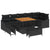 Garden Sofa Set with Cushion 9 pcs Black Poly rattan