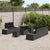 Garden Sofa Set with Cushion 8 pcs Black Poly rattan
