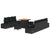 Garden Sofa Set with Cushion 10 pcs Black Poly rattan