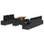 Garden Sofa Set with Cushion 10 pcs Black Poly rattan