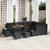 Garden Sofa Set with Storage 13 pcs Black Poly rattan
