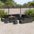 Garden Sofa Set with Cushion 13 pcs Black Poly rattan