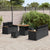 Garden Sofa Set with Cushion 8 pcs Black Poly rattan
