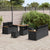 Garden Sofa Set with Cushion 8 pcs Black Poly rattan