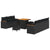 Garden Sofa Set with Cushion 10 pcs Black Poly rattan
