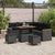 Garden Sofa Set with Cushion 8 pcs Black Poly rattan