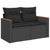 Garden Sofa Set with Cushion 8 pcs Black Poly rattan