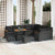 Garden Sofa Set with Cushion 12 pcs Black Poly rattan