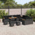 Garden Sofa Set with Cushion 14 pcs Black Poly rattan