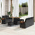 Garden Sofa Set with Cushion Manual 8 pcs Black 80 x 80 x 71 cm