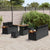 Garden Sofa Set with Cushion Manual 8 pcs Black 90 x 55 x 71 cm