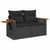 Garden Sofa Set with Cushion Manual 8 pcs Black 90 x 55 x 71 cm