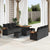Garden Sofa Set with Cushion Manual 9 pcs Black 80 x 80 x 71 cm