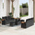 Garden Sofa Set with Cushion Manual 9 pcs Black 90 x 55 x 71 cm