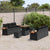 Garden Sofa Set with Cushion Manual 9 pcs Black 90 x 55 x 71 cm