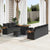 Garden Sofa Set with Cushion 10 pcs Black 80 x 80 x 71 cm