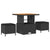 Garden Sofa Set with Cushion 11 pcs Black 80 x 80 x 71 cm