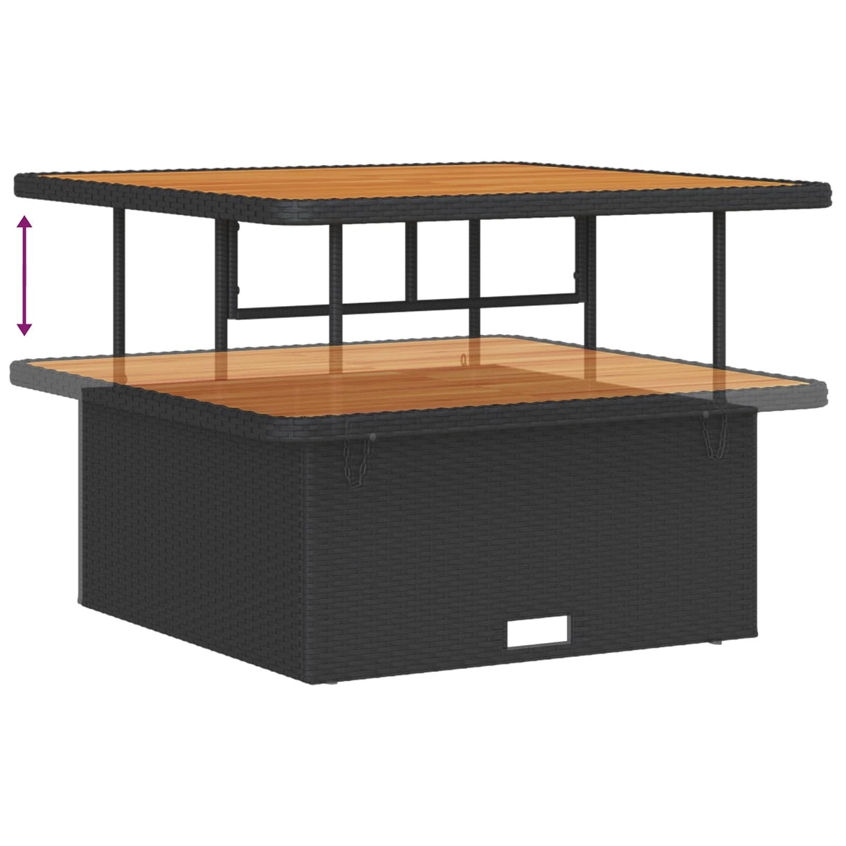 Garden Sofa Set 8 pcs Black Poly Rattan and Powder-Coated Steel