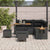 Garden Sofa Set with Cushion 8 pcs Black 90 x 55 x 71 cm