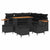 Garden Sofa Set with Cushion 9 pcs Black 110 x 55 x 71 cm