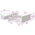 Garden Sofa Set with Cushion 10 pcs Black 90 x 55 x 71 cm