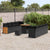 Garden Sofa Set with Cushion 11 pcs Black 80 x 80 x 71 cm
