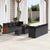 Garden Sofa Set with Cushion 11 pcs Black 90 x 55 x 71 cm
