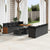 Garden Sofa Set with Cushion 11 pcs Black 100 x 100 x 71 cm