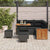Garden Sofa Set with Cushion 8 pcs Black 80 x 80 x 71 cm