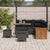 Garden Sofa Set with Cushion 8 pcs Black 90 x 55 x 71 cm