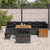Garden Sofa Set with Cushion 9 pcs Black 100 x 100 x 71 cm