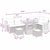 Garden Sofa Set with Cushion 9 pcs Black 90 x 55 x 71 cm