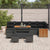 Garden Sofa Set with Cushion 10 pcs Black 110 x 55 x 71 cm