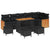 Garden Sofa Set with Cushion 10 pcs Black 110 x 55 x 71 cm