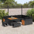 Garden Sofa Set with Cushion 12 pcs Black 100 x 100 x 71 cm