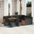 Garden Sofa Set with Cushion 13 pcs Black 110 x 55 x 71 cm