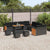 Garden Sofa Set with Cushion 14 pcs Black 110 x 55 x 71 cm
