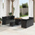 Garden Sofa Set with Cushion Manual 9 pcs Black 80 x 80 x 71 cm