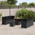 Garden Sofa Set with Cushion Manual 9 pcs Black 80 x 80 x 71 cm