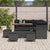 Garden Sofa Set with Cushion 9 pcs Black 110 x 55 x 71 cm