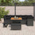 Garden Sofa Set with Cushion 9 pcs Black 100 x 100 x 71 cm
