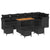 Garden Sofa Set with Cushion 10 pcs Black 110 x 55 x 71 cm