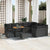 Garden Sofa Set with Cushion 12 pcs Black 90 x 55 x 71 cm